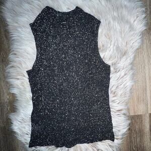 Guess women’s black glitter sleeve top